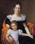 Jacques-Louis David Portrait of the Countess Vilain XIIII and her Daughter Louise oil painting reproduction